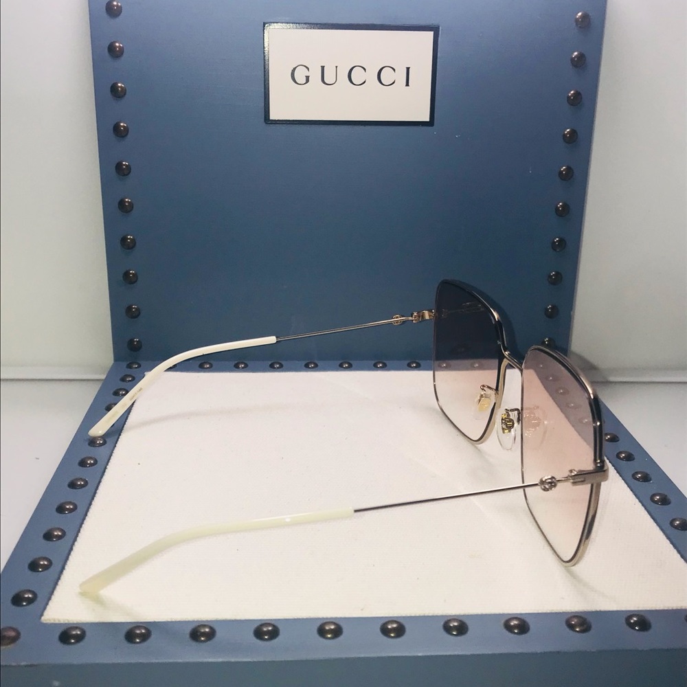 Ship Same Day Gradient Square Ladies Gg0443s 005 Sunglasses - Picture 4 of 11